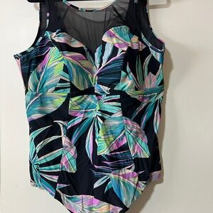 Torrid Black Mesh Swimsuit